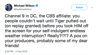 Illustration for article titled Michael Wilbon Will Not Pardon Golf Reruns Being Interrupted For Tornado Warnings